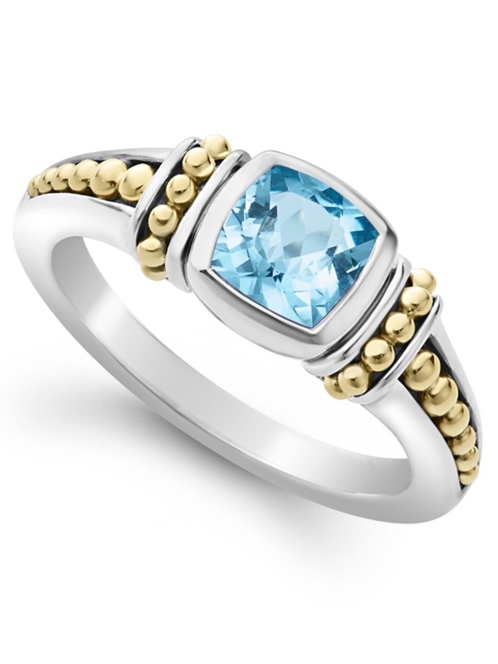 LAGOS Rittenhouse Swiss Blue Topaz Ring in Sterling Silver Size 6 NWOT
